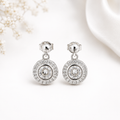 Crystal Halo Drop Earrings