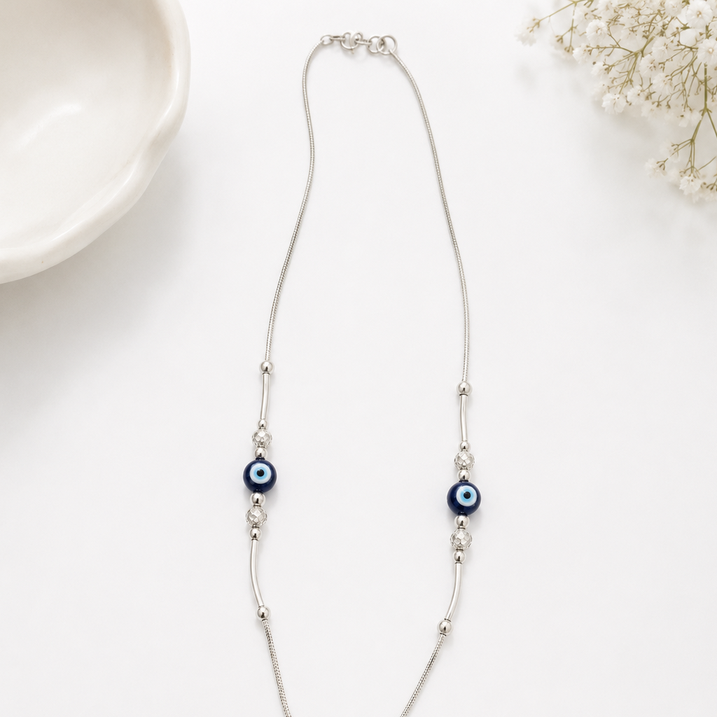 Evil Eye Silver Anklet