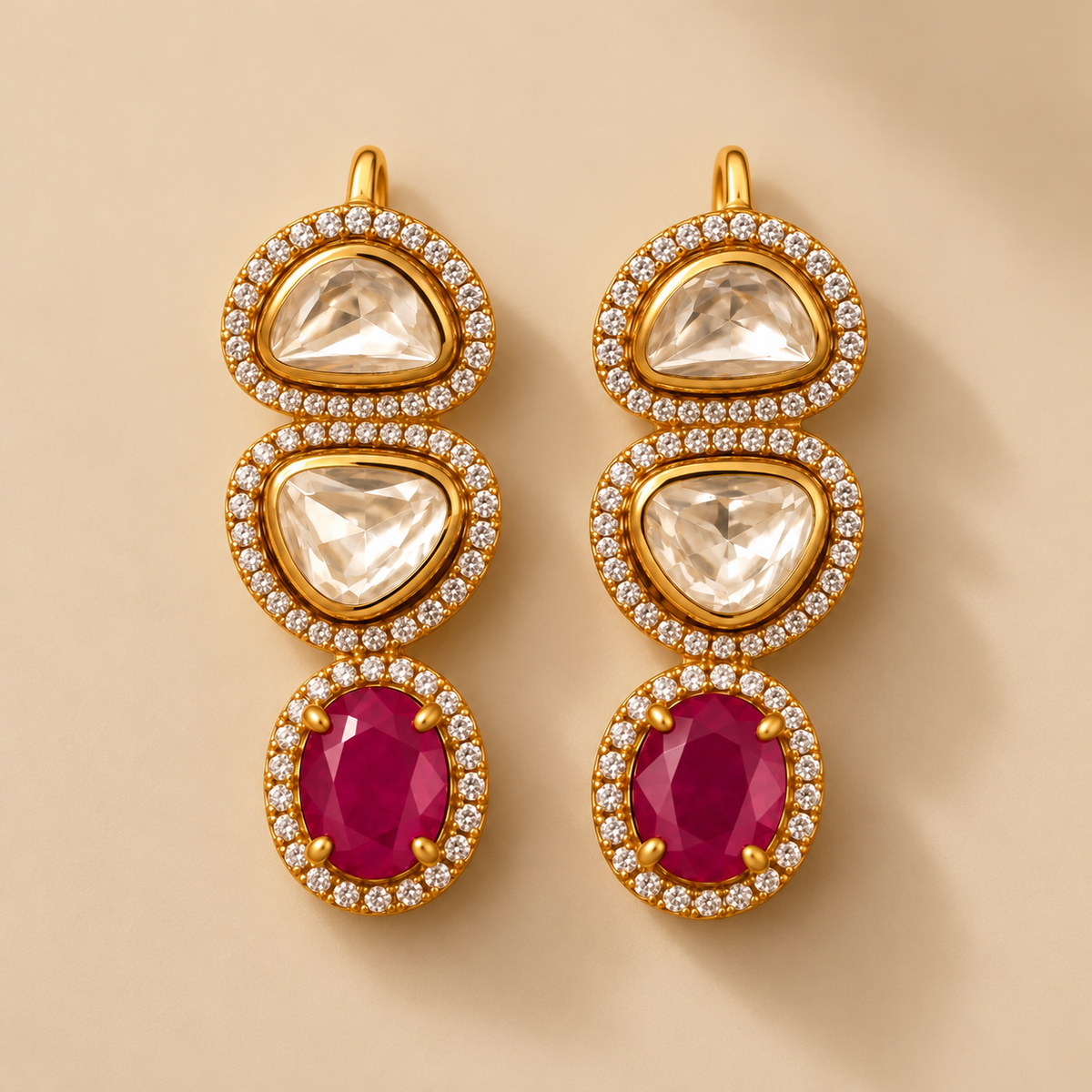 Cherry Pearl Double-Layer Necklace Set