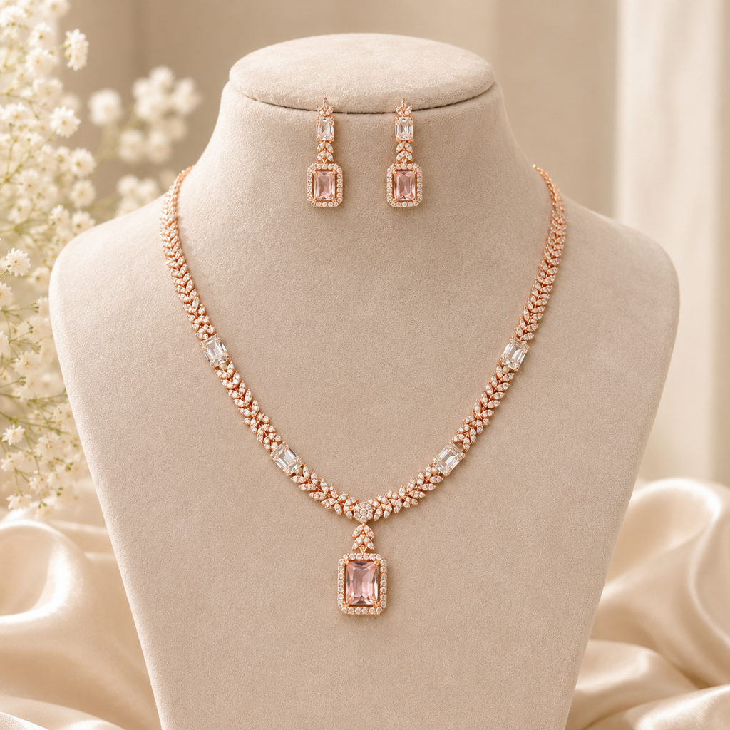 Rose Radiance Pendant Set