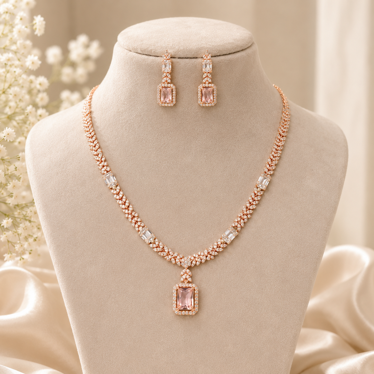 Rose Radiance Pendant Set