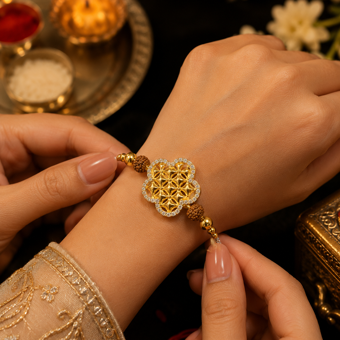 Flower Coin Bracelet